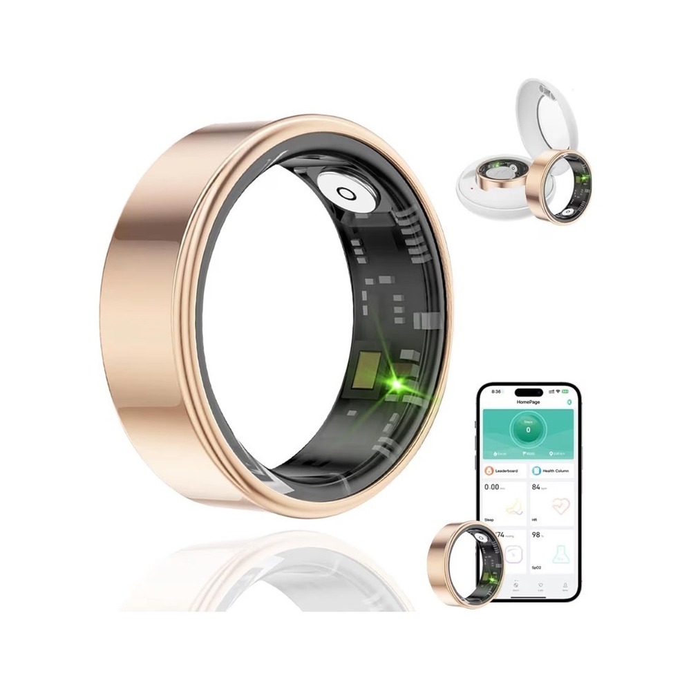 NWT Rose Gold Smart Ring Health Tracker Sleep Monitor Heart Rate Waterproof Sz 8